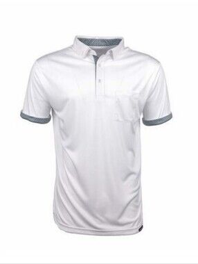 NWT Primo Golf Apparel Men's Classic Performance Pocket Polo White XL